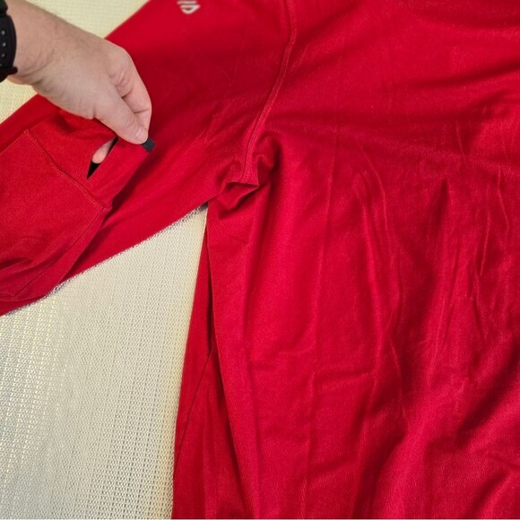 Eddie Bauer 1/4 Quarter Zip Collared Red Pullover Lightweight Mens X Large - Picture 11 of 12